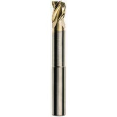 12 x 12 x 18 x 100mm w/48mm Reach 0.3mm Radius 3 Flute Carbide M223N Streaker End Mill-ZrN - Americas Industrial Supply