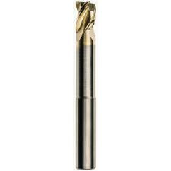 10 x 10 x 15 x 100mm w/40mm Reach 0.3mm Radius 3 Flute Carbide M223N Streaker End Mill-ZrN - Americas Industrial Supply