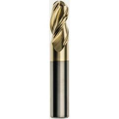 8 x 8 x 20 x 63mm Ball Nose 3 Flute Carbide M223 Streaker End Mill-ZrN - Americas Industrial Supply