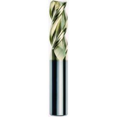 10 x 10 x 25 x 72mm 0.3mm Radius 3 Flute Carbide M223 Streaker End Mill-ZrN - Americas Industrial Supply