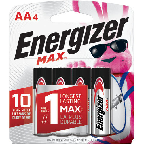 AA Max Alkaline Battery 4 Pack - Americas Industrial Supply
