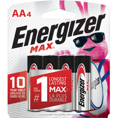 AA Max Alkaline Battery 4 Pack - Americas Industrial Supply