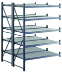 50 x 52 x 78" - Welded Frame Double Straight Shelving Add-On Unit (Gray) - Americas Industrial Supply