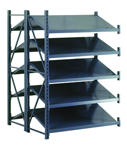 50 x 48 x 78" - Welded Frame Double Inverted Tilt Shelving Add-On Unit (Gray) - Americas Industrial Supply