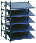 50 x 50 x 78" - Welded Frame Double Straight/Tilt Shelving Add-On Unit (Gray) - Americas Industrial Supply