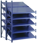 50 x 48 x 78" - Welded Frame Double Tilt Shelving Add-On Unit (Gray) - Americas Industrial Supply