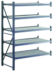 50 x 26 x 78" - Welded Frame Single Straight Shelving Add-On Unit (Gray) - Americas Industrial Supply