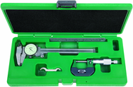 3 Pc. Measuring Tool Set - Includes Caliper, Micrometer and Scale - Americas Industrial Supply