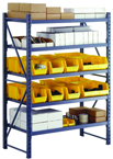 52 x 26 x 78" - Welded Frame Single Straight Shelving Starter Unit (Gray) - Americas Industrial Supply