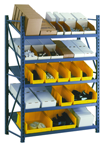 52 x 24 x 78" - Welded Frame Single Tilt Shelving Starter Unit (Gray) - Americas Industrial Supply