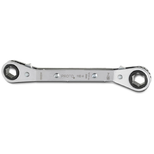 ‎Proto Offset Double Box Reversible Ratcheting Wrench 3/8″ × 7/16″ - 6 Point - Americas Industrial Supply