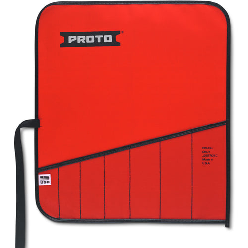 Proto Red Canvas 7-Pocket Tool Roll - Americas Industrial Supply