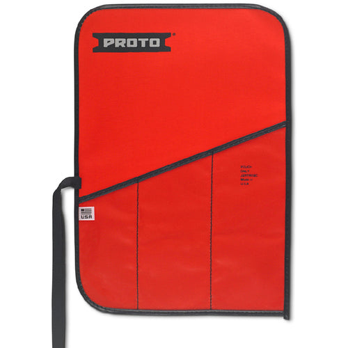 Proto Red Canvas 3-Pocket Tool Roll - Americas Industrial Supply