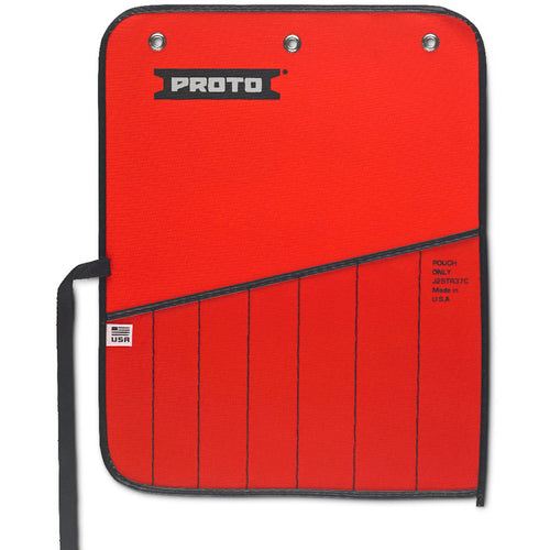 Proto Red Canvas 7-Pocket Tool Roll - Americas Industrial Supply