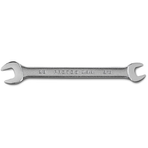 Proto Satin Open-End Wrench - 3/8″ × 5/16″ - Americas Industrial Supply