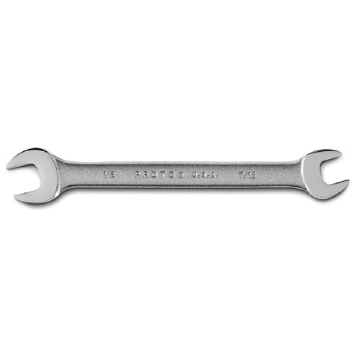 Proto Satin Open-End Wrench - 7/16″ × 1/2″ - Americas Industrial Supply