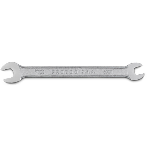 Proto Satin Open-End Wrench - 6 mm × 7 mm - Americas Industrial Supply