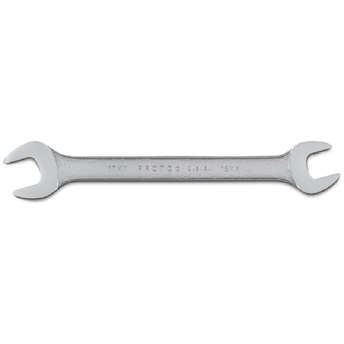 Proto Satin Open-End Wrench - 16 mm × 17 mm - Americas Industrial Supply