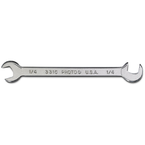 Proto Short Satin Angle Open-End Wrench - 1/4″ - Americas Industrial Supply