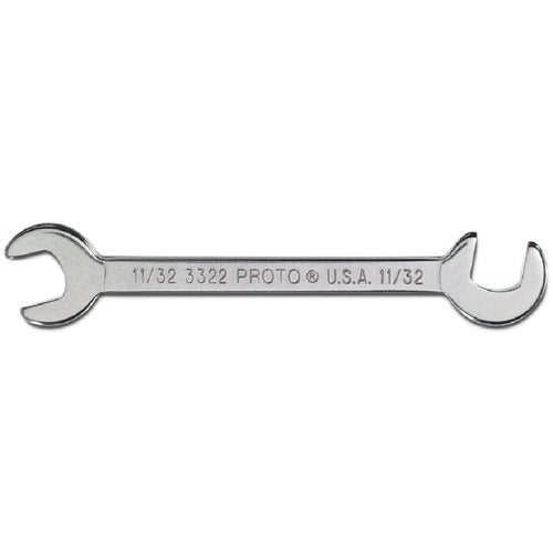 Proto Short Satin Angle Open-End Wrench - 11/32″ - Americas Industrial Supply