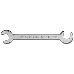 Proto Short Satin Angle Open-End Wrench - 11/32″ - Americas Industrial Supply