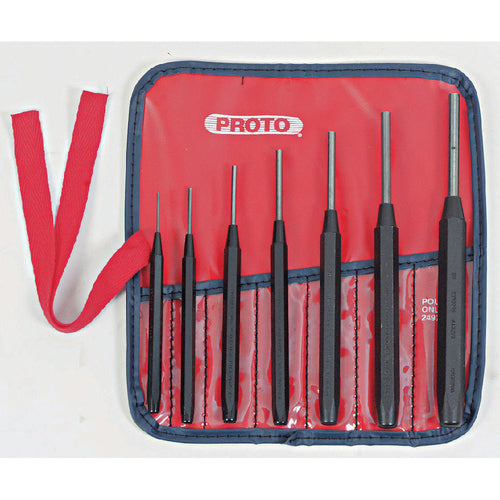 Proto 7 Piece Pin Punch Set - Exact Industrial Supply