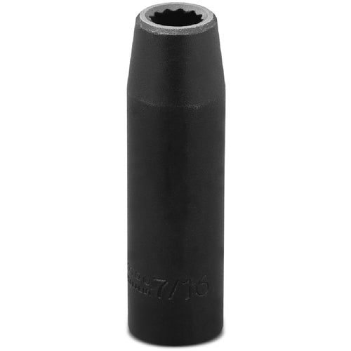 ‎Proto 1/2″ Drive Deep Impact Socket 7/16″ - 12 Point - Americas Industrial Supply