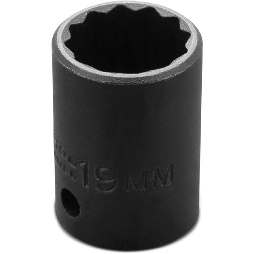 ‎Proto 1/2″ Drive Thin Wall Impact Socket 19 mm - 12 Point - Americas Industrial Supply