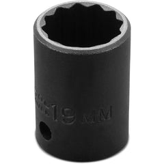 ‎Proto 1/2″ Drive Thin Wall Impact Socket 19 mm - 12 Point - Americas Industrial Supply