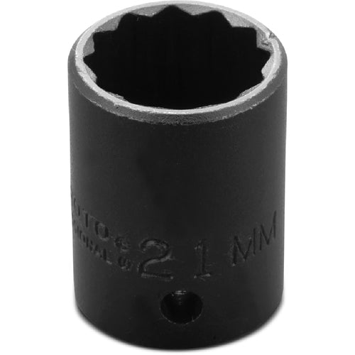 ‎Proto 1/2″ Drive Thin Wall Impact Socket 21 mm - 12 Point - Americas Industrial Supply