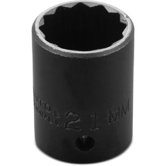 ‎Proto 1/2″ Drive Thin Wall Impact Socket 21 mm - 12 Point - Americas Industrial Supply