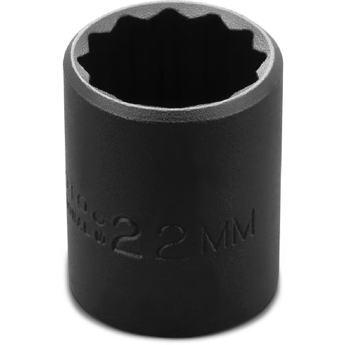 ‎Proto 1/2″ Drive Thin Wall Impact Socket 22 mm - 12 Point - Americas Industrial Supply