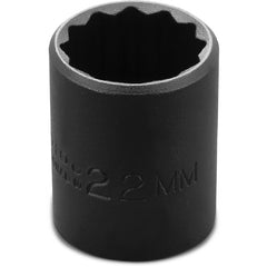 ‎Proto 1/2″ Drive Thin Wall Impact Socket 22 mm - 12 Point - Americas Industrial Supply
