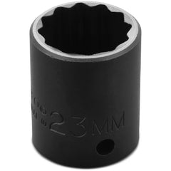 ‎Proto 1/2″ Drive Thin Wall Impact Socket 23 mm - 12 Point - Americas Industrial Supply