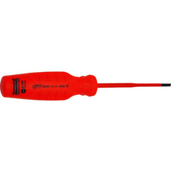Proto VDE Insulated Cabinet Screwdriver- 5/32 × 4″ - Americas Industrial Supply