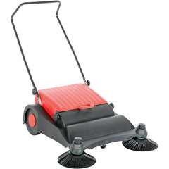 Manual Brush Sweeper Large Belt Driven - Exact Industrial Supply