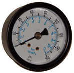 1/4 NPT Back Air Gauge 160 PSI - Americas Industrial Supply