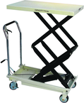 Double Scissor Lift Table - 35-5/8 x 20-1/8'' 770 lb Capacity; 13-9/16 to 51-1/8 Service Range - Americas Industrial Supply