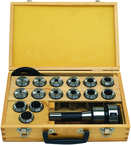 CCS-1 Mill Chuck with Collet Set and Carry case; R8 Shank; 1/8" to 1" Capacity - Americas Industrial Supply