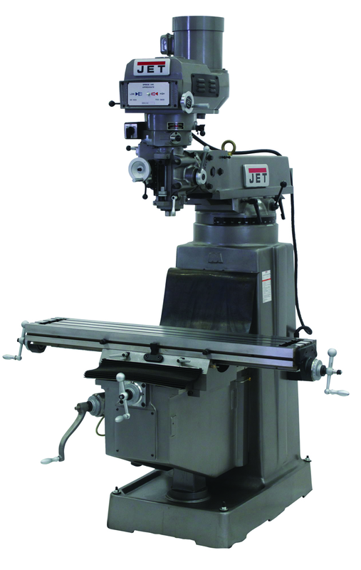 JTM-1050 Mill With 3-Axis ACU-RITE 200S DRO (Quill) With X and Y-Axis Powerfeeds - Americas Industrial Supply