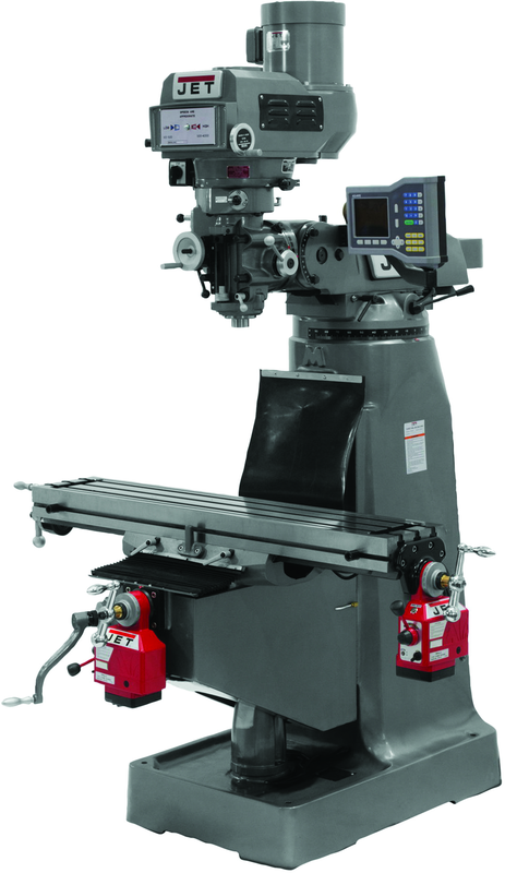 JTM-4VS Mill With 3-Axis ACU-RITE VUE DRO (Knee) With X and Y-Axis Powerfeeds - Americas Industrial Supply