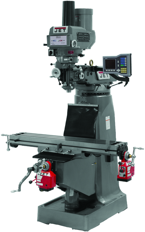 JTM-4VS Mill With 3-Axis ACU-RITE 300S DRO (Knee) With X, Y and Z-Axis Powerfeeds and Power Draw Bar - Americas Industrial Supply