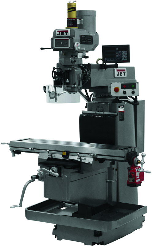 JTM-1254VS with NEWALL DP700 DRO X Powerfeed & Air Power Drawbar - Americas Industrial Supply