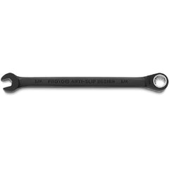 Proto Black Chrome Combination Non-Reversible Ratcheting Wrench 1/4″ - Spline - Americas Industrial Supply