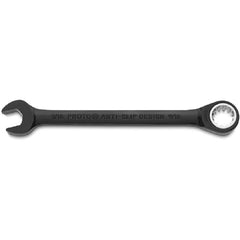 Proto Black Chrome Combination Non-Reversible Ratcheting Wrench 9/16″ - Spline - Americas Industrial Supply