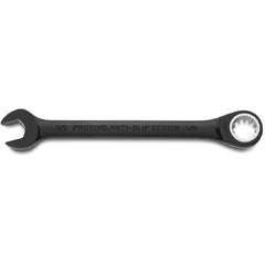 Proto Black Chrome Combination Non-Reversible Ratcheting Wrench 5/8″ - Spline - Americas Industrial Supply