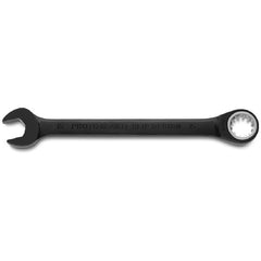 Proto Black Chrome Combination Non-Reversible Ratcheting Wrench 15 mm - Spline - Americas Industrial Supply