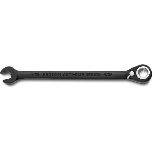 Proto Black Chrome Combination Reversible Ratcheting Wrench 9/32″ - Spline - Americas Industrial Supply