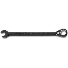 Proto Black Chrome Combination Reversible Ratcheting Wrench 5/16″ - Spline - Americas Industrial Supply