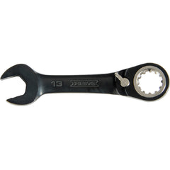 Proto Black Chrome Combination Stubby Reversible Ratcheting Wrench 10 mm - Spline - Americas Industrial Supply